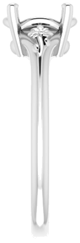 Sužadėtuvių Žiedas „Solitaire“ 585 Baltojo Aukso Oval 8mm x 6mm (4)