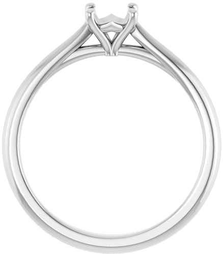14K White 5.2 mm Round Solitaire Engagement Ring Mounting (2)
