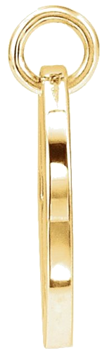 Pakabukas „Pierced Cross Disc“ 585 Geltonojo Aukso Round 2mm (2)