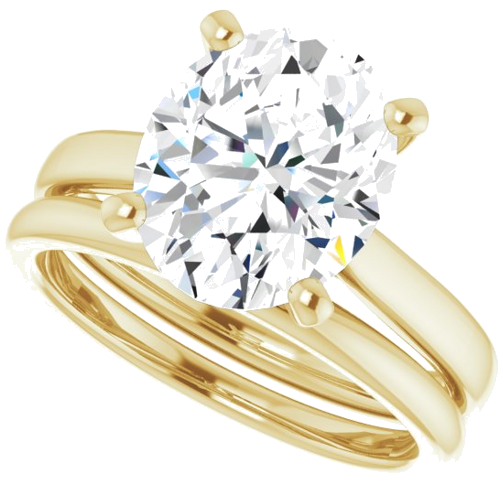 14K Yellow 11x9 mm Oval Engagement Ring Mounting (10)