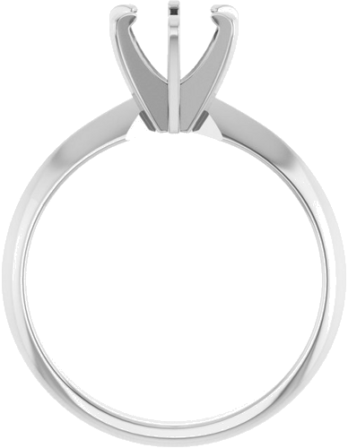 14K White 6.4 mm Round Solitaire Engagement Ring Mounting (2)