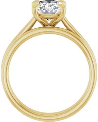 18K Yellow  9x7 mm Oval Solitaire Engagement Ring Mounting (7)