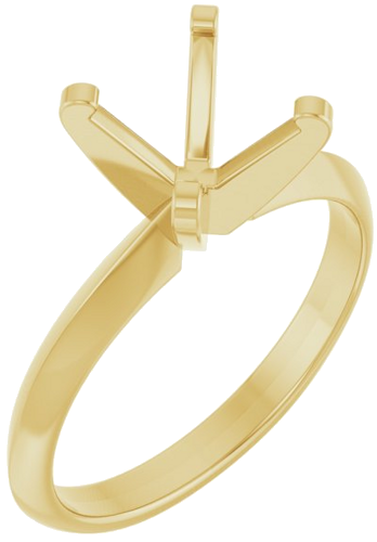 Sužadėtuvių Žiedas „Solitaire“ 585 Geltonojo Aukso Round 8mm (1)