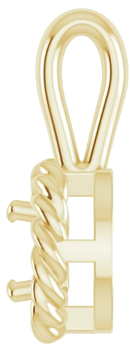 14K Yellow  4.1 mm Round Pendant Mounting (3)