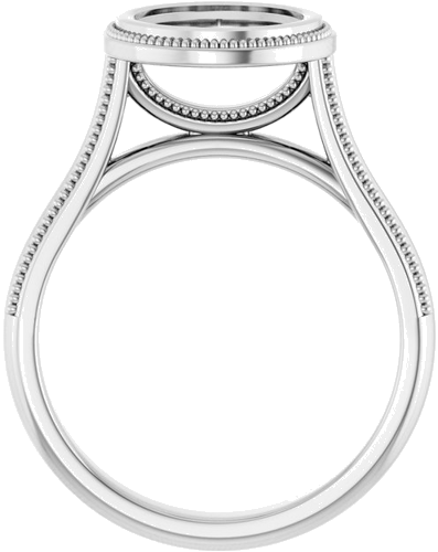Sužadėtuvių Žiedas „Solitaire“ 585 Baltojo Aukso Round 8.2mm (2)