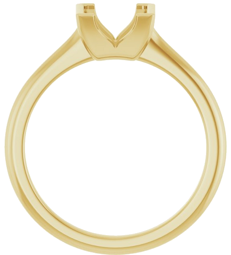 Sužadėtuvių Žiedas „Half Bezel Solitaire“ 585 Geltonojo Aukso Square 6mm (2)