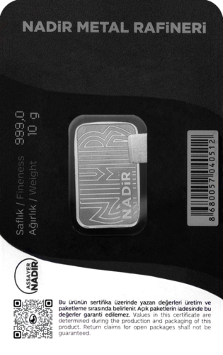 10 g sudraba stienis .999 Nadir Metal Refiners (2)