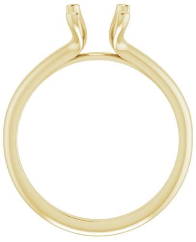 14K Yellow 9x7 mm Oval Solitaire Engagement Ring Mounting (2)