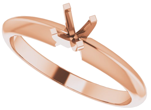 Sužadėtuvių Žiedas „Light Solitaire“ 585 Rožinis Aukso Round 4mm x 4.1mm (5)