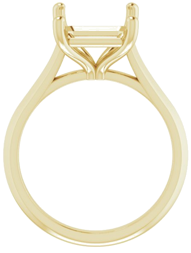 Sužadėtuvių Žiedas „Solitaire“ 585 Geltonojo Aukso Emerald 11mm x 9mm (2)