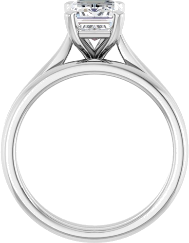 Sužadėtuvių Žiedas „Solitaire“ 950 Platinos Emerald 8mm x 6mm (7)