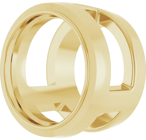 14K Yellow 6 mm Round Slide Pendant Mounting (2)