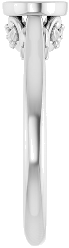 14K White 7x5 mm Oval Solitaire Engagement Ring Mounting (4)