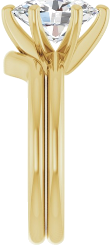 14K Yellow  10x8 mm Oval Solitaire Engagement Ring Mounting (9)