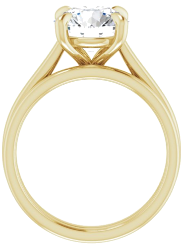 14K Yellow  8.8 mm Round Solitaire Engagement Ring Mounting (7)