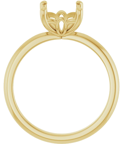 Sužadėtuvių Žiedas „Solitaire“ 585 Geltonojo Aukso Emerald 9mm x 7mm (2)