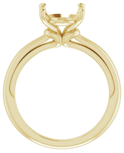 14K Yellow  11x9 mm Oval Solitaire Engagement Ring Mounting (2)