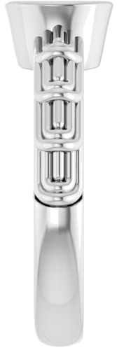 14K White 6.5 mm Round Solitaire Engagement Ring Mounting (4)