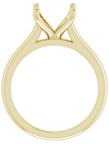 14K Yellow 11x9 mm Oval Solitaire Engagement Ring Mounting (2)