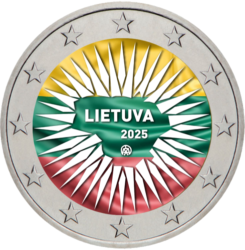 2025 Литва Отбрана 2 евро монета (1)