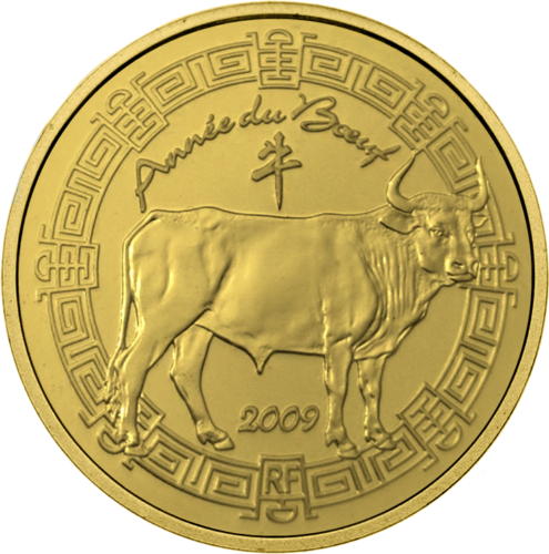 50 Euro Year of the Ox 2009 France Gold Coin (1)