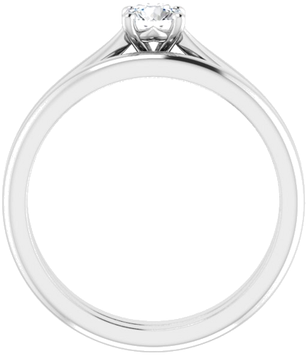 14K White 4.4 mm Round Solitaire Engagement Ring Mounting (7)