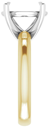 18K Yellow White 12x10 mm Oval Solitaire Engagement Ring Mounting (4)