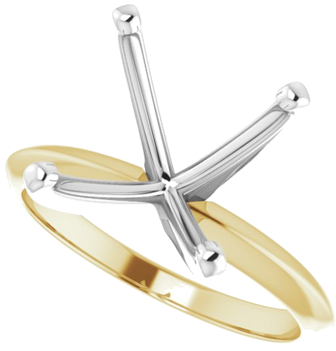 Sužadėtuvių Žiedas „Light Solitaire“ 585 Baltojo Ir Geltonojo Aukso Round 11mm x 11.4mm (5)