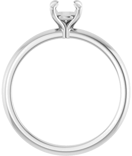 Platinum  5.2 mm Round Solitaire Engagement Ring Mounting (2)