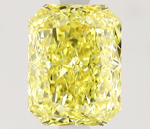 1.0 carat Fancy Intense Yellow-VS1 Natūralus Radiant Deimantas (1)