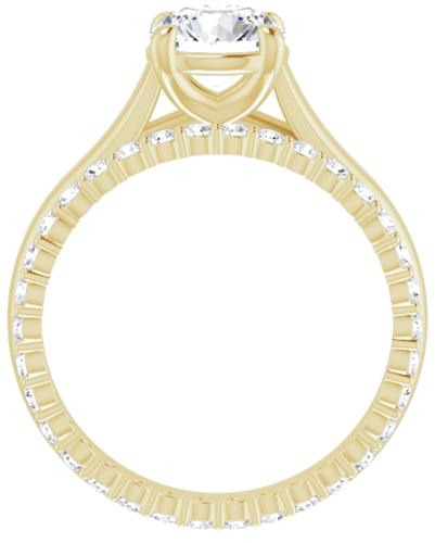 Sužadėtuvių Žiedas „Solitaire“ 585 Geltonojo Aukso Round 7mm (7)