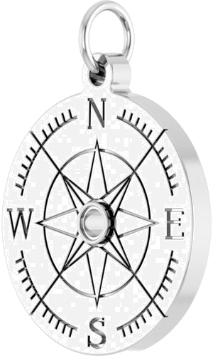 Pakabukas „Accented Compass“ 925 Sidabro Round 1.5mm (2)