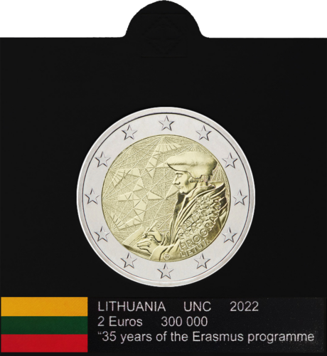 Флажки-наклейки для монет 2 евро в холдерах (2022) (2)