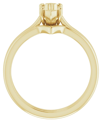 14K Yellow 10x5 mm Marquise V-Prong Engagement Ring Mounting (7)