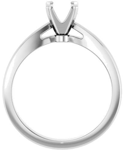 Platinum 5.8 mm Round Solitaire Engagement Ring Mounting (2)