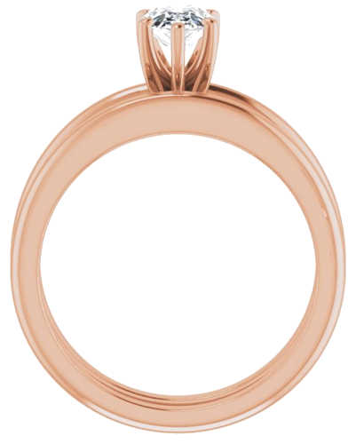 Sužadėtuvių Žiedas 14k rose gold Pear 7mm x 5mm (7)