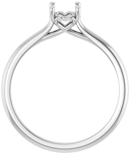 Sužadėtuvių Žiedas „Solitaire“ 10k white gold Oval 7mm x 5mm (2)