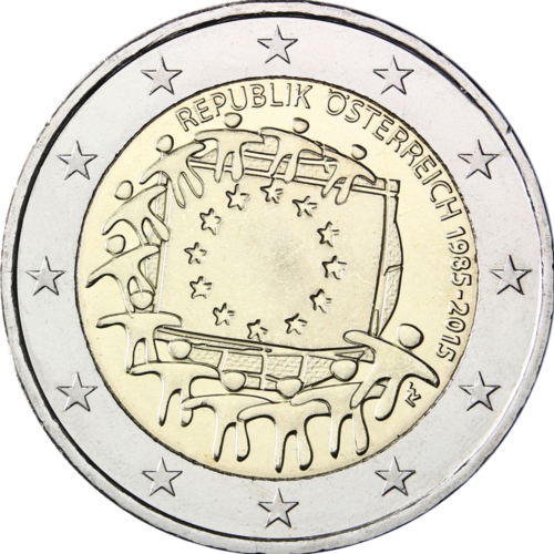 2015 Austria European flag 2 euro coin (2)