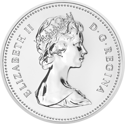 1 dolārs Kanāda Elizabete II sudraba monēta (2)