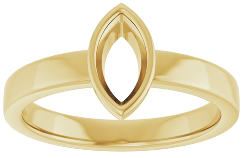 14K Yellow 8x4 mm Marquise Solitaire Engagement Ring Mounting (3)