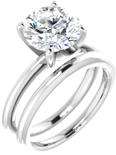 Sužadėtuvių Žiedas „Solitaire“ 950 Platinos Round 8.8mm (6)