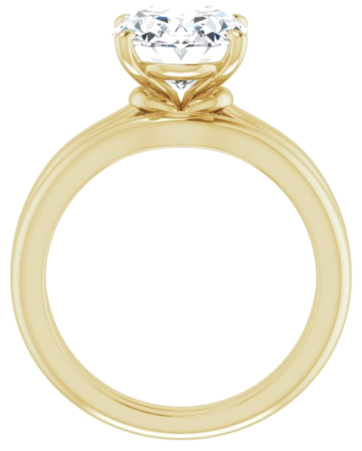 Sužadėtuvių Žiedas „Solitaire“ 585 Geltonojo Aukso Oval 11mm x 9mm (7)