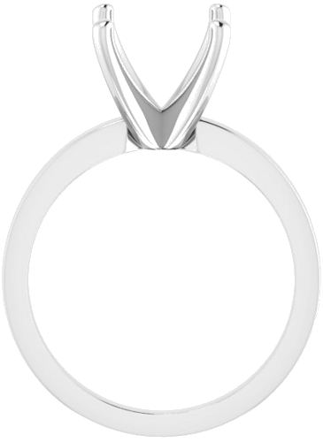 10K White 10 mm Round Solitaire Engagement Ring Mounting (2)