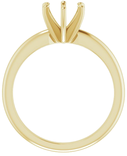14K Yellow  6.5 mm Round Solitaire Engagement Ring Mounting (2)