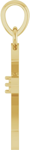 14K Yellow 1.5 mm Round Accented Cross Pendant Mounting (3)