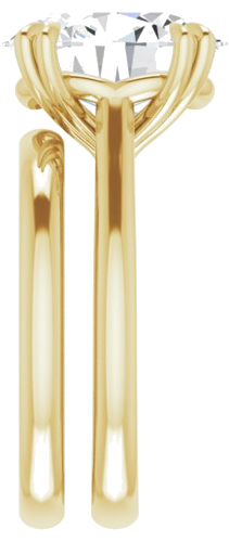 Sužadėtuvių Žiedas „Solitaire“ 585 Geltonojo Aukso Oval 12mm x 10mm (9)