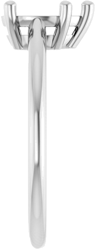 10K White 8x5 mm Pear Solitaire Engagement Ring Mounting (3)