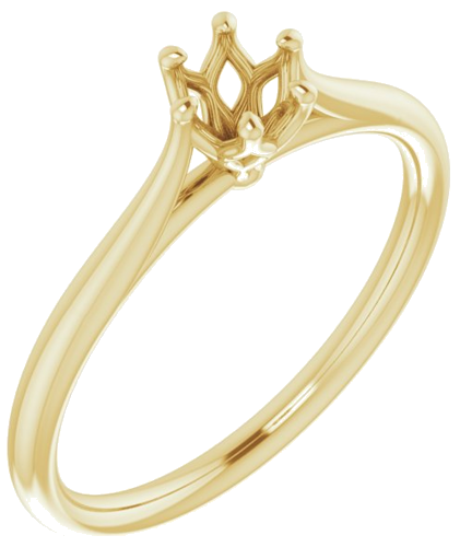 Sužadėtuvių Žiedas „Solitaire“ 585 Geltonojo Aukso Round 4.1mm (1)