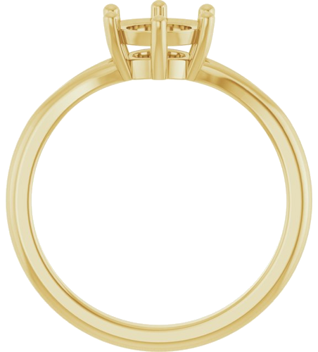 Sužadėtuvių Žiedas „Rose-Cut“ 585 Geltonojo Aukso Round 6.5mm (2)