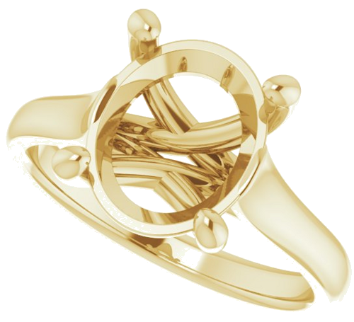 Sužadėtuvių Žiedas „Solitaire“ 585 Geltonojo Aukso Oval 11mm x 9mm (5)